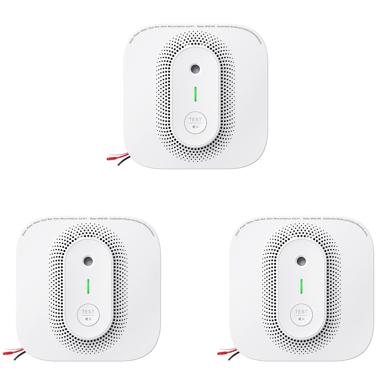 X-Sense Voice Location AC Hardwired Smoke Detector Carbon Monoxide Detector XP02-AR