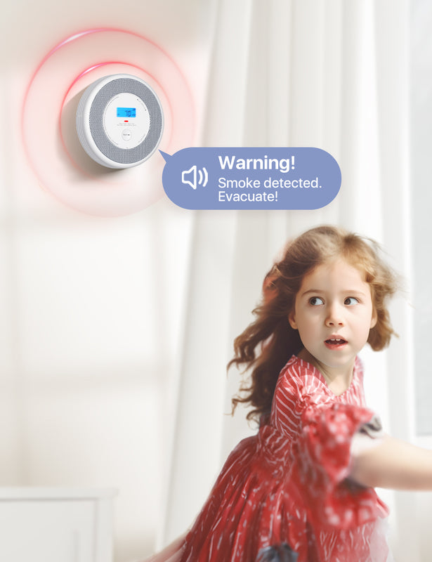 X-Sense Voice Alert Wireless Combination Smoke and Carbon Monoxide Detector, XP0A-SR