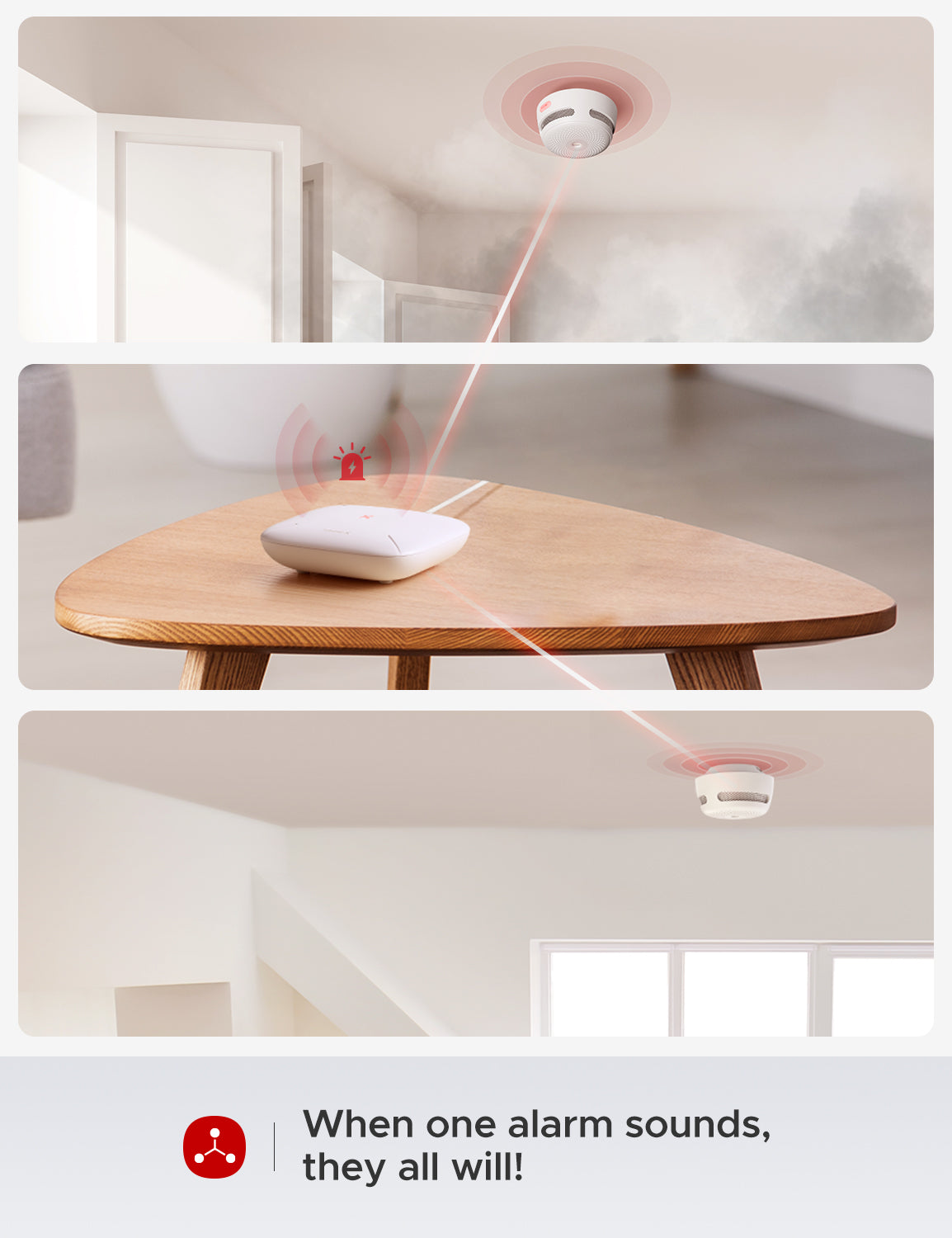 XS01-M Interconnected Smart Smoke Alarm
