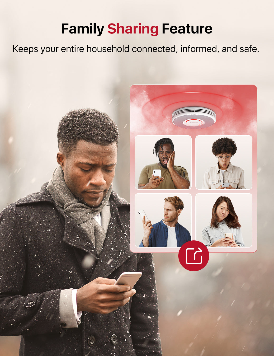 Smart Interconnected Smoke Alarm with Voice Alerts, X-Sense XS0B-MR