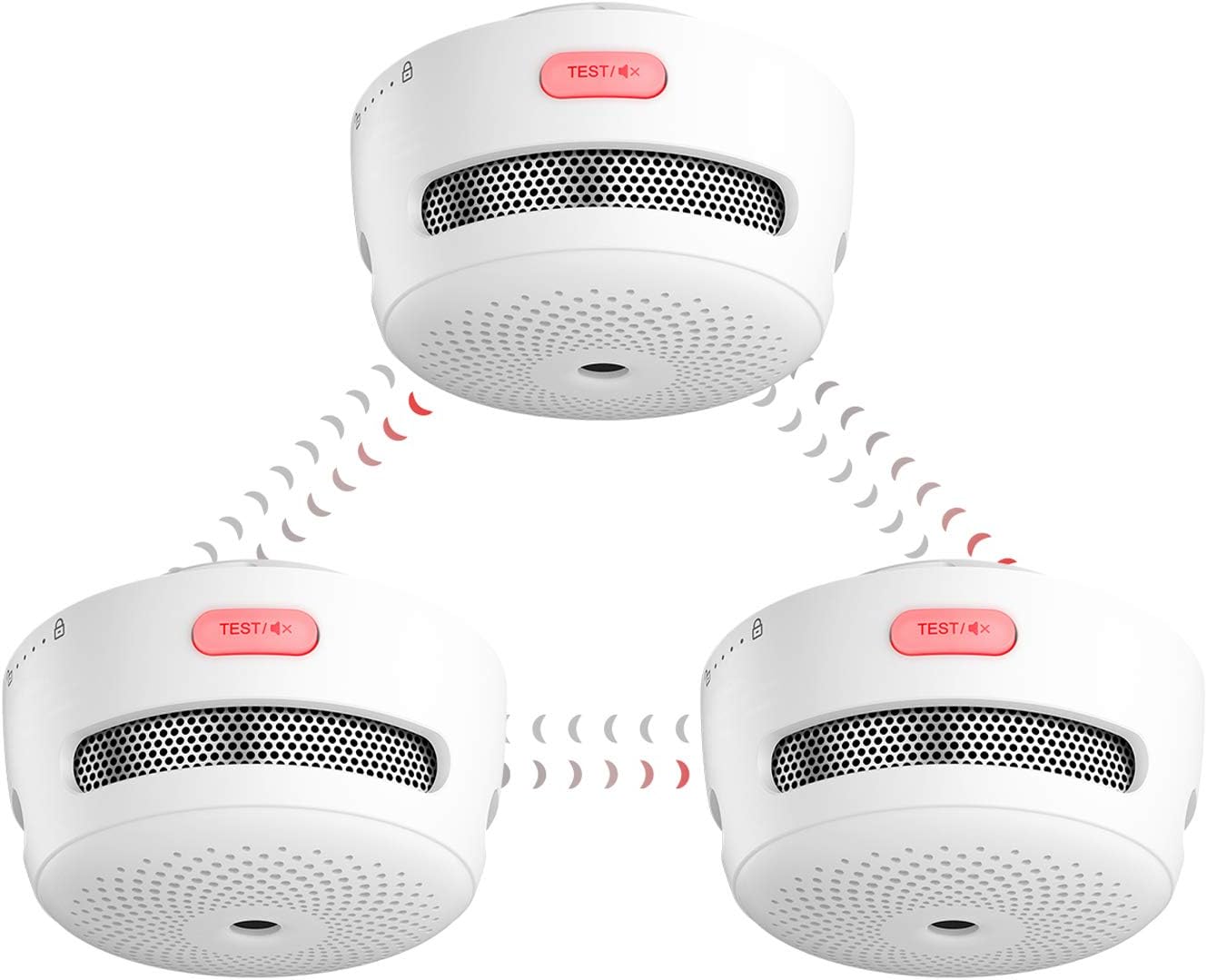 XS01-WR Wireless Interconnected Smoke Alarm with a replaceable lithium battery