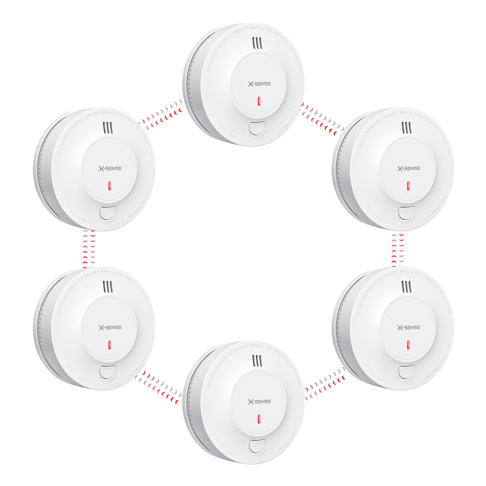 10-year sealed lithium battery Wireless Interconnected Smoke Alarm| X-Sense SD19-W