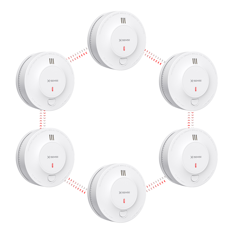 10-year sealed lithium battery Wireless Interconnected Smoke Alarm| X-Sense SD19-W