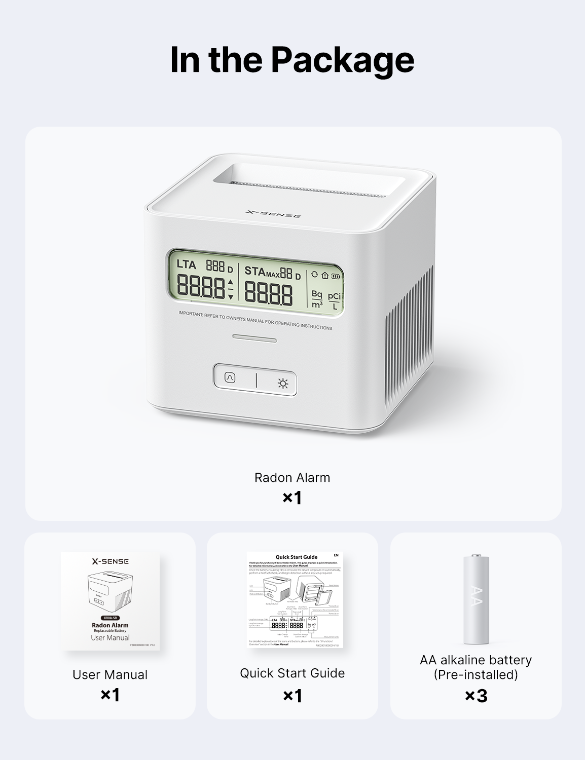 XR0A-SR Radon Detector