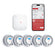 A set of X-Sense sc07-MR smart smoke and co alarms with a base station and a X-Sense Home Security app interface shown