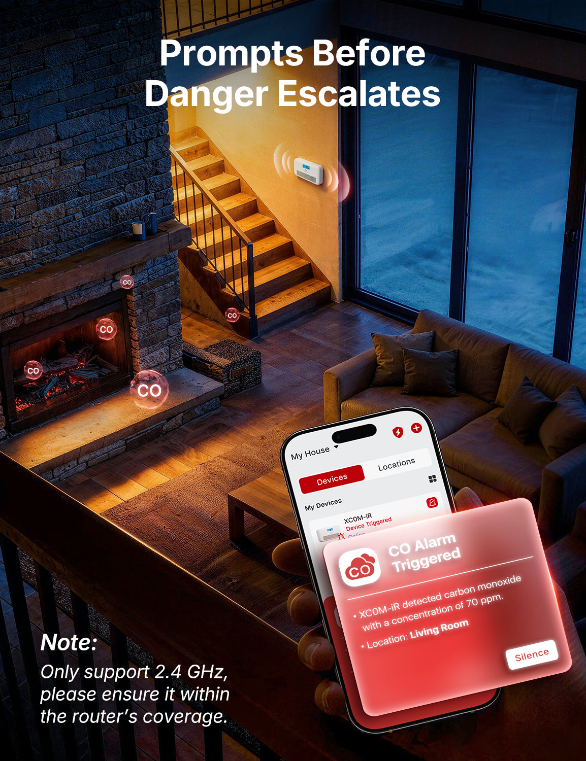 XC0M-iR Smart Carbon Monoxide Alarm