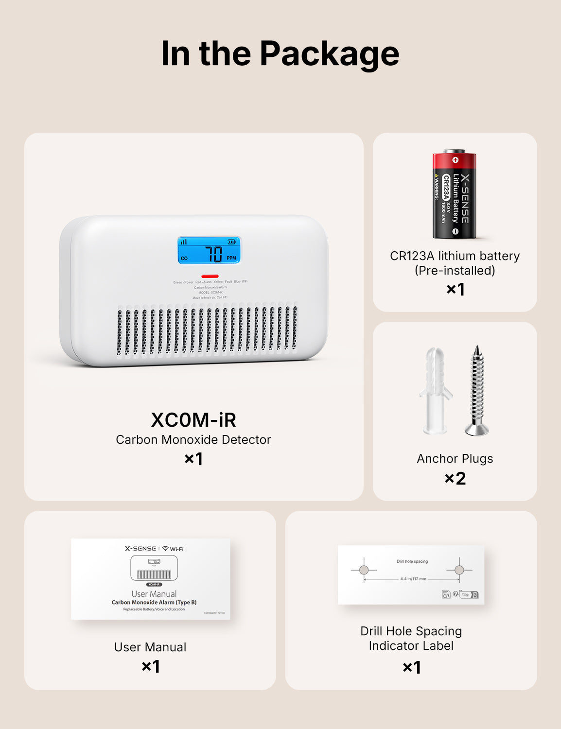 XC0M-iR Smart Carbon Monoxide Alarm