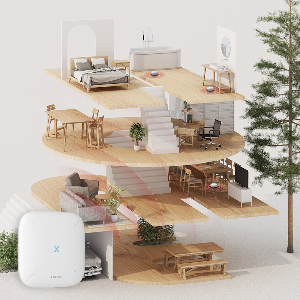 X-Sense Smart Water Leak Detector SWS51&SWS54, work with the SBS50 Home Safety Hub